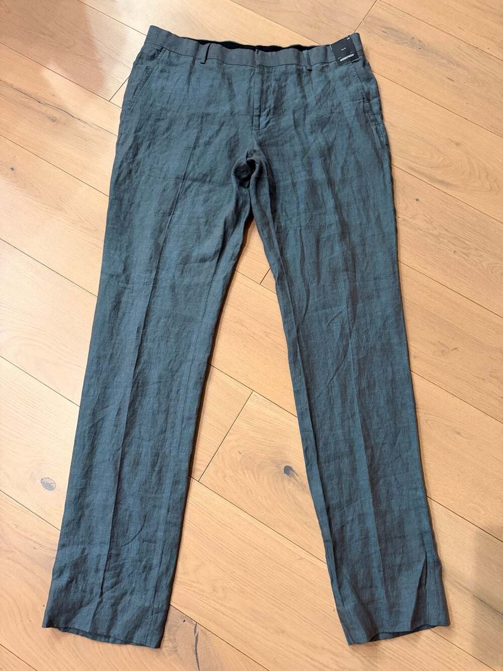 Nordstrom Trim Fit 100% Linen Trousers 38W